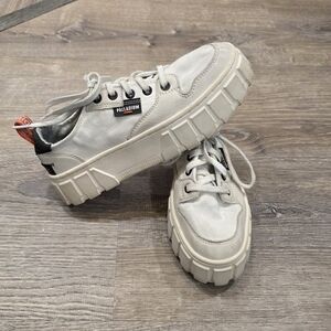 Palladium White and Black Women's Sneakers